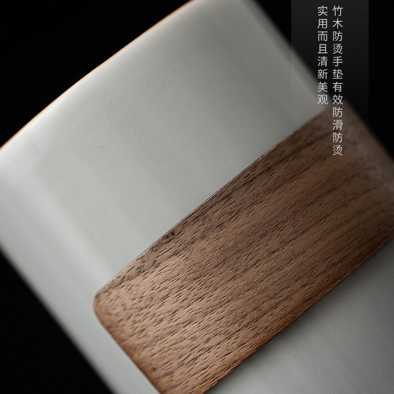 簡約直筒喝水杯大容量防燙隔熱口杯日式杯子陶瓷個人杯辦公室家用-細節圖3