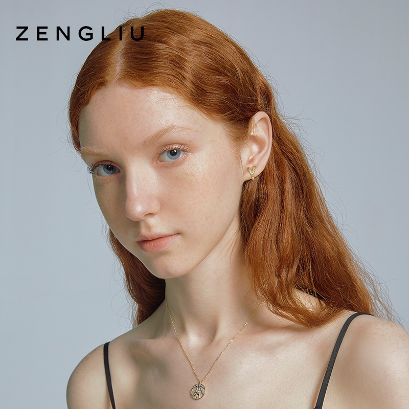 ZEGL字母耳釘女ins風2022年新款潮耳環小眾設計感高級925銀針耳飾-細節圖2