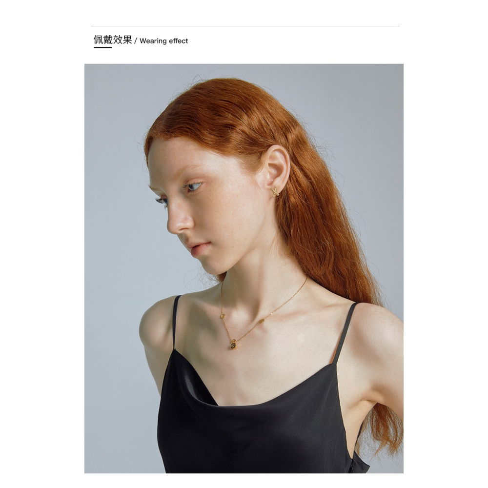 ZEGL字母耳釘女ins風2022年新款潮耳環小眾設計感高級925銀針耳飾-細節圖9