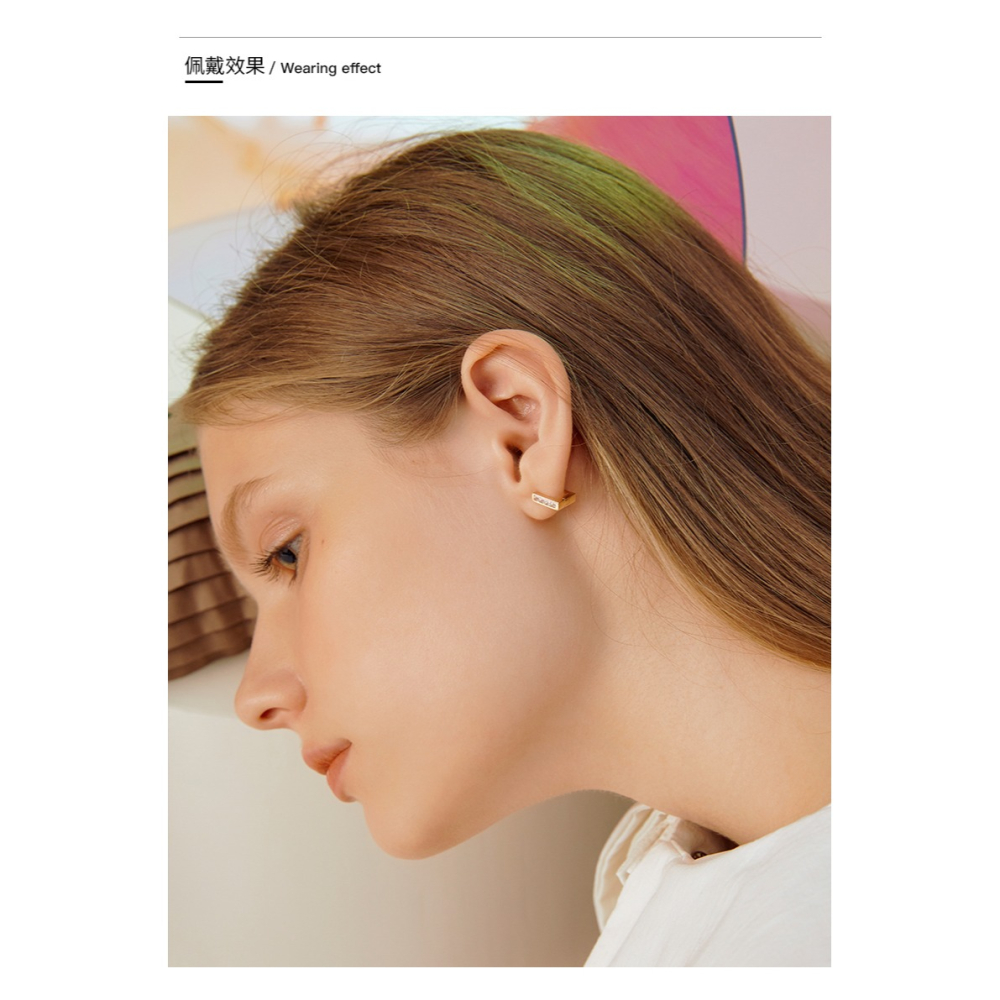 ZEGL高級感耳釘簡約冷淡風女小巧精緻耳扣耳環2022年新款潮耳飾品-細節圖7