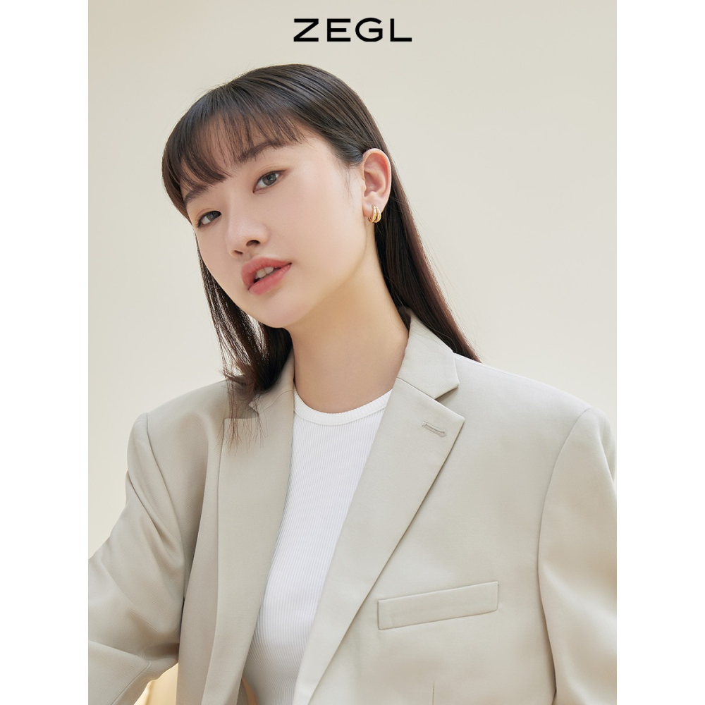 ZEGL圓環耳環女2022年新款潮耳扣耳釘ins歐美風設計感復古耳飾品-細節圖4