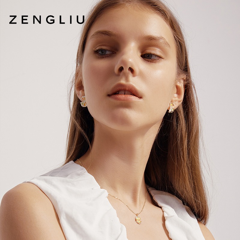 ZEGL水果檸檬耳釘女不對稱耳環2022年新款潮小清新簡約夏天耳飾品-細節圖4