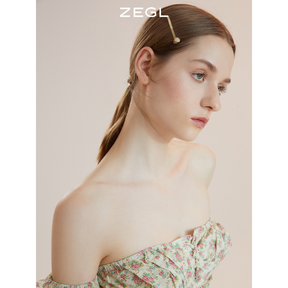 ZEGL設計師草莓季系列花朵發夾女側邊劉海一字夾發飾網紅夾子頭飾-細節圖4