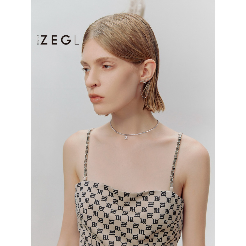 ZENGLIU字母D項鏈女潮ins簡約冷淡風個性吊墜氣質百搭網紅鎖骨鏈-細節圖4