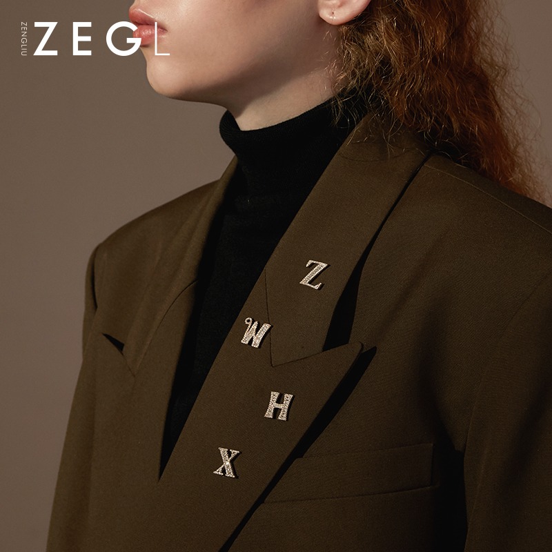 ZENGLIU時尚英文字母ins潮個性日系別針衣服裝飾女西裝毛衣配飾品-細節圖2
