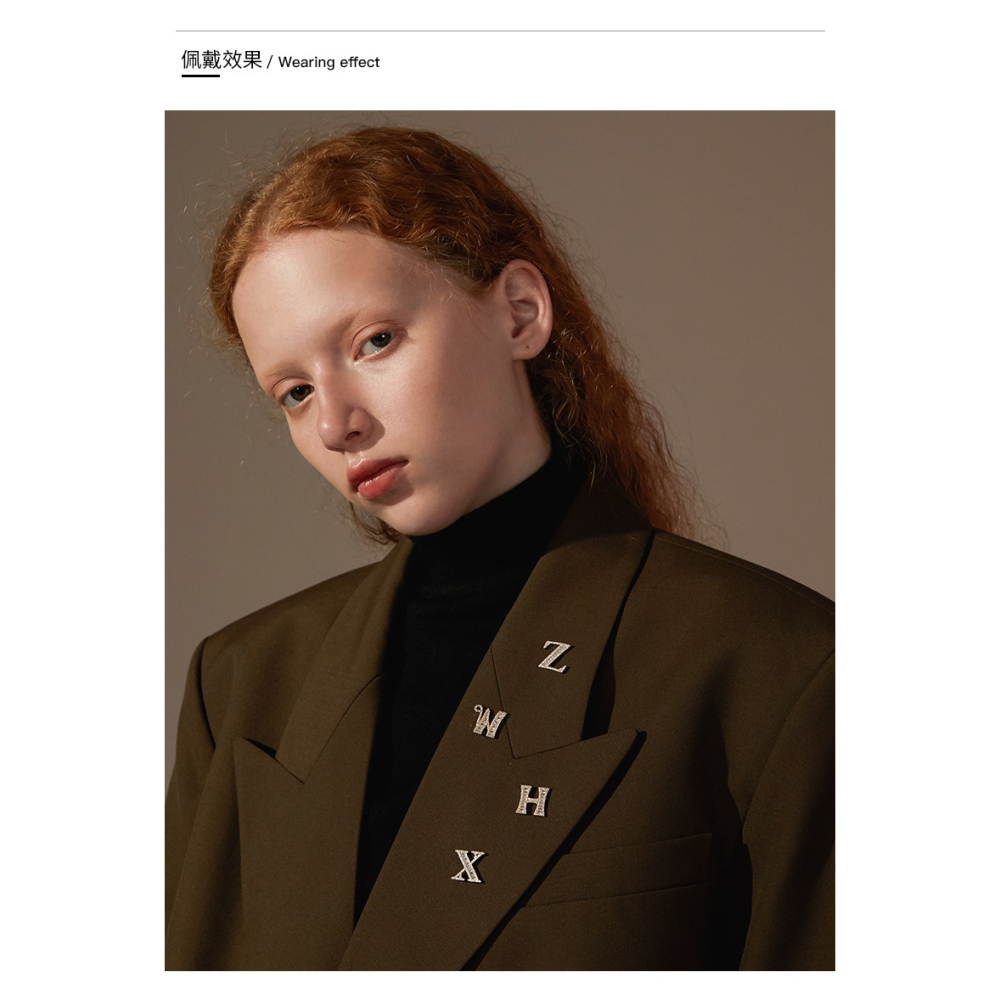 ZENGLIU時尚英文字母ins潮個性日系別針衣服裝飾女西裝毛衣配飾品-細節圖9