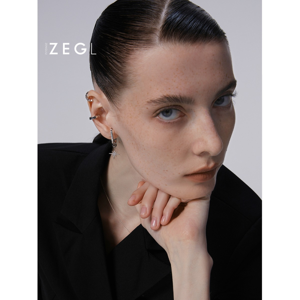 ZENGLIU復古耳夾耳骨夾無耳洞耳釘女簡約冷淡風耳環高級感耳飾品-細節圖4