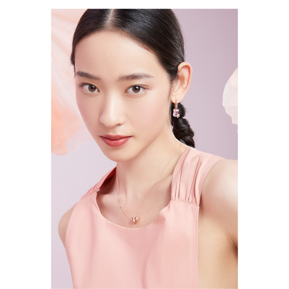 ZEGL設計師春日櫻花系列玫瑰金花朵耳環女2022年新款潮耳扣耳飾品-細節圖8