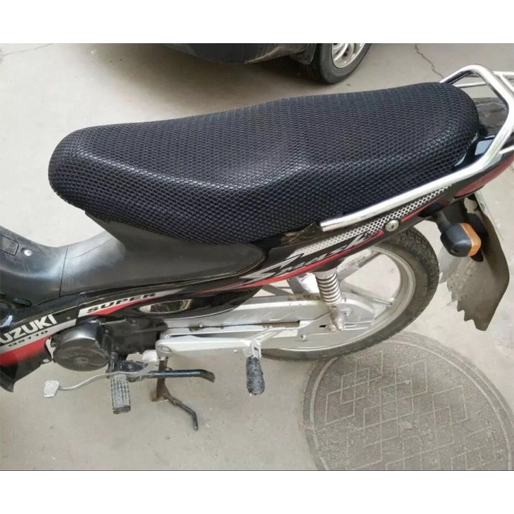 彎梁摩托車坐墊套 適用於本田大陽鈴木110加厚座套3D網狀防曬隔熱-細節圖4