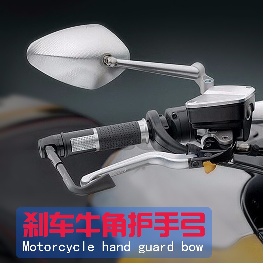 摩托車黃龍防摔剎車MSx125可調節護手越野地平線剎車牛角保護桿弓-細節圖8
