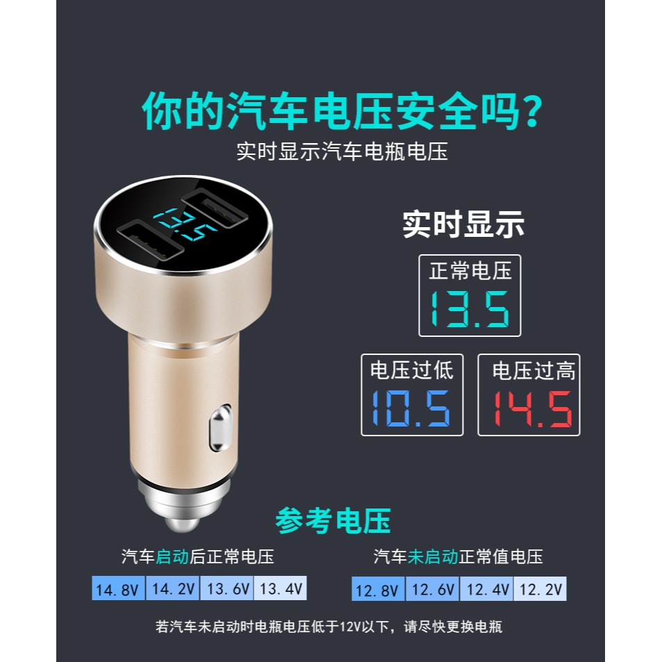 車載充電器小車多功能插座車充手機汽車USB轉換接頭華為車上接口-細節圖9