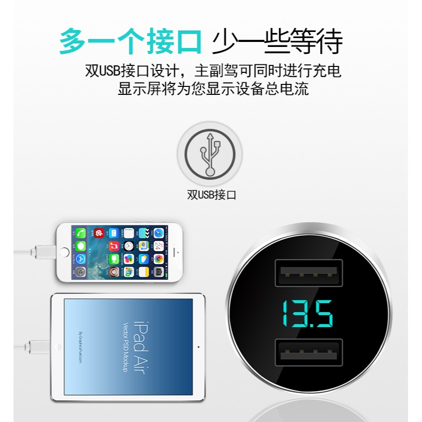 車載充電器小車多功能插座車充手機汽車USB轉換接頭華為車上接口-細節圖10