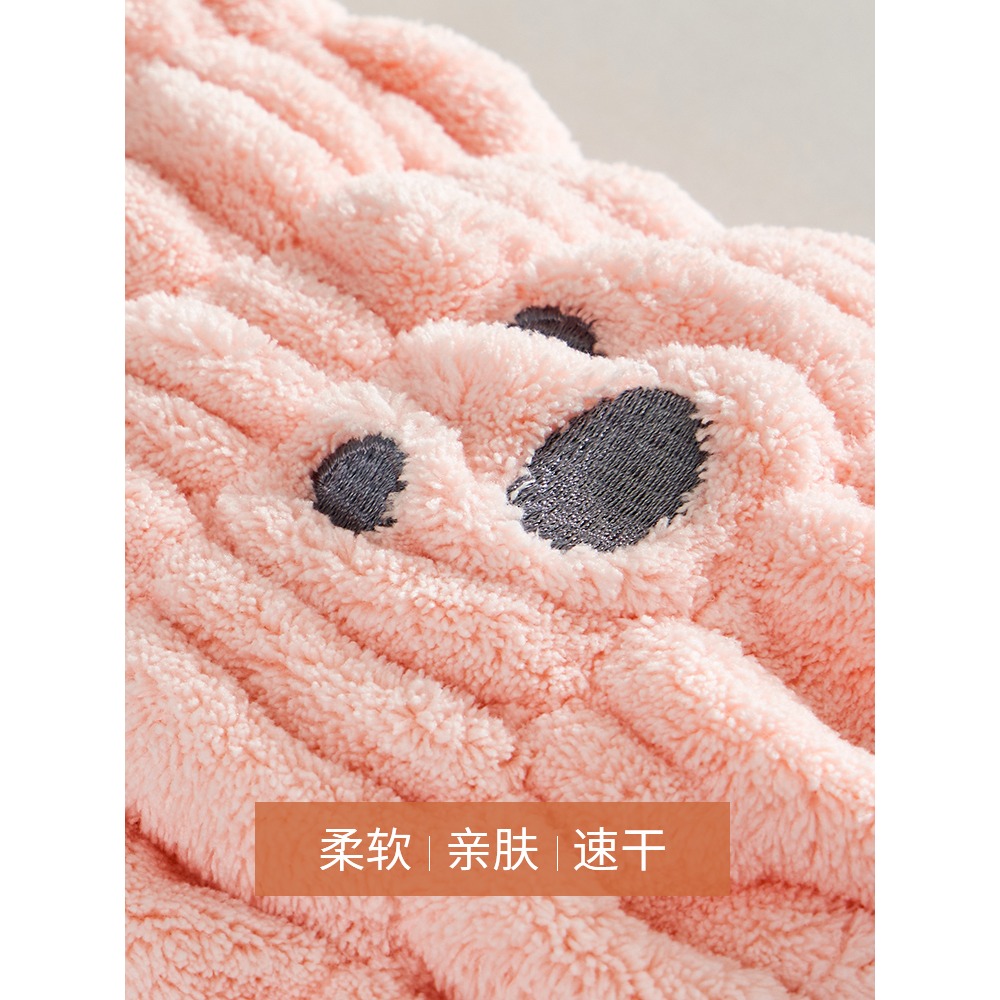 兒童幹發帽可愛女童超強吸水包頭巾速乾擦頭發的吸水毛巾新款浴帽-細節圖2