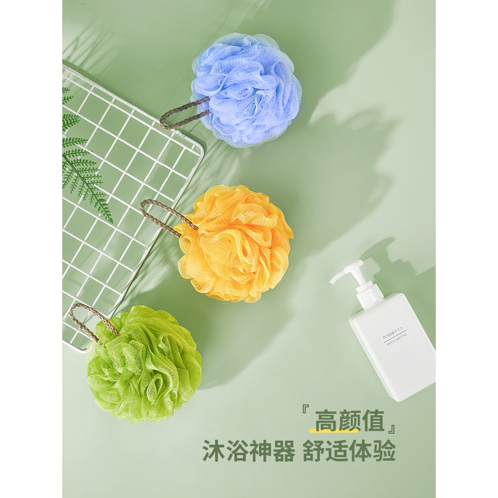 沐浴球大號洗澡花超柔軟可愛浴花少女搓澡搓背起泡洗浴用品洗澡巾-細節圖3