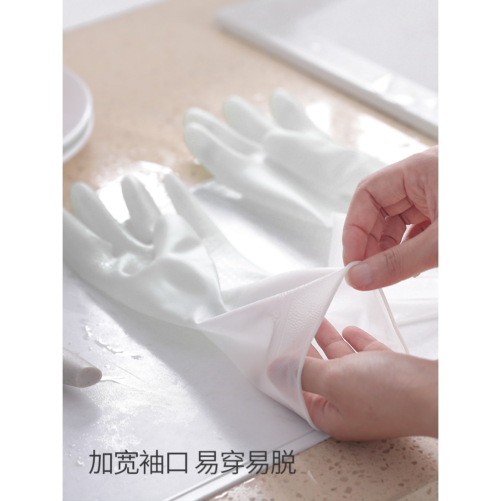橡膠手套洗碗女廚房家用洗菜神器家務清潔洗衣服防水薄款膠皮手套-細節圖5