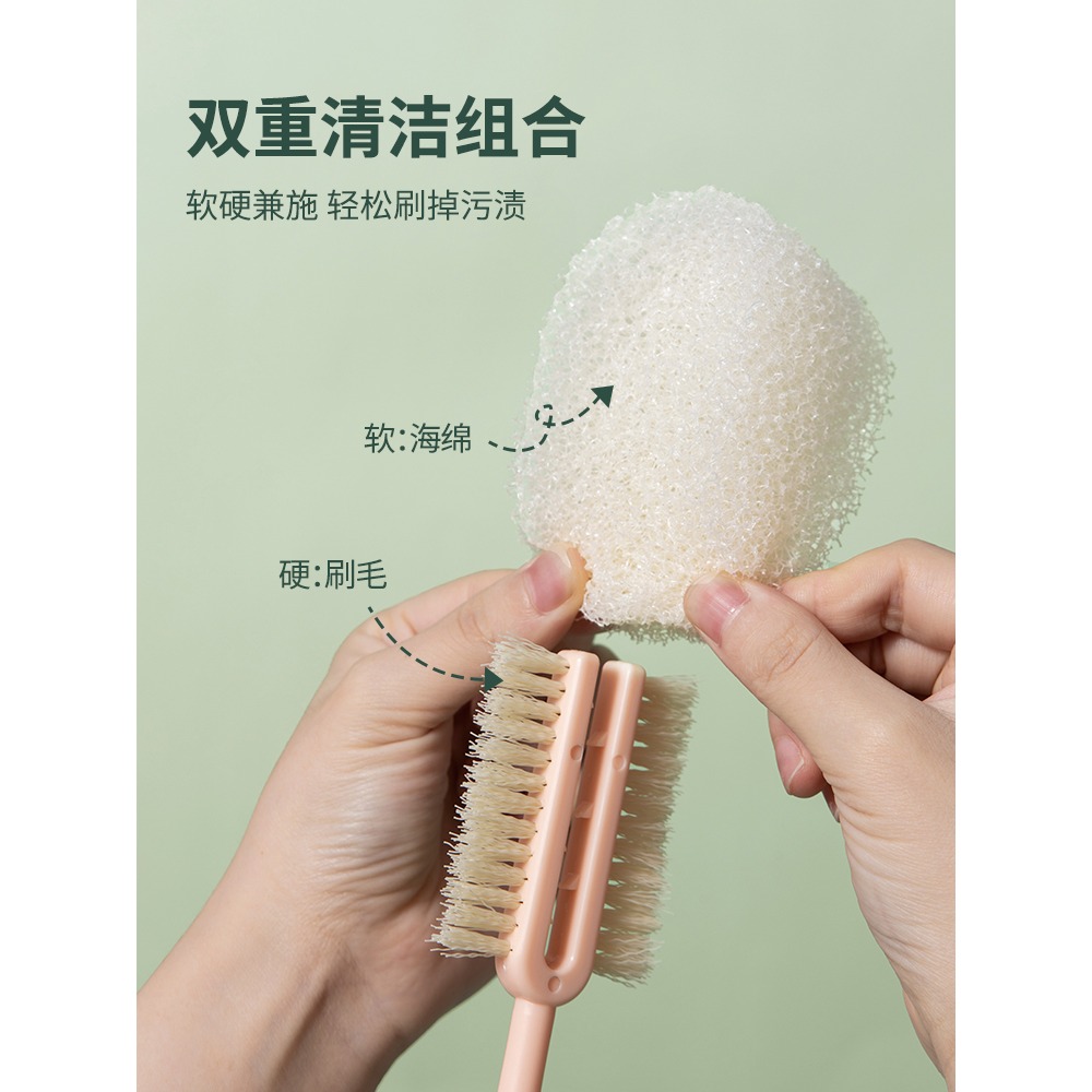 洗杯子刷子神器洗奶瓶清潔去污縫隙水杯刷專用長柄家用杯刷海綿刷-細節圖2