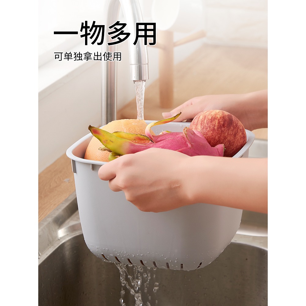 廚餘垃圾桶廚房濕垃圾專用帶蓋瀝水乾濕分離桌面北歐風家用創意桶-細節圖5
