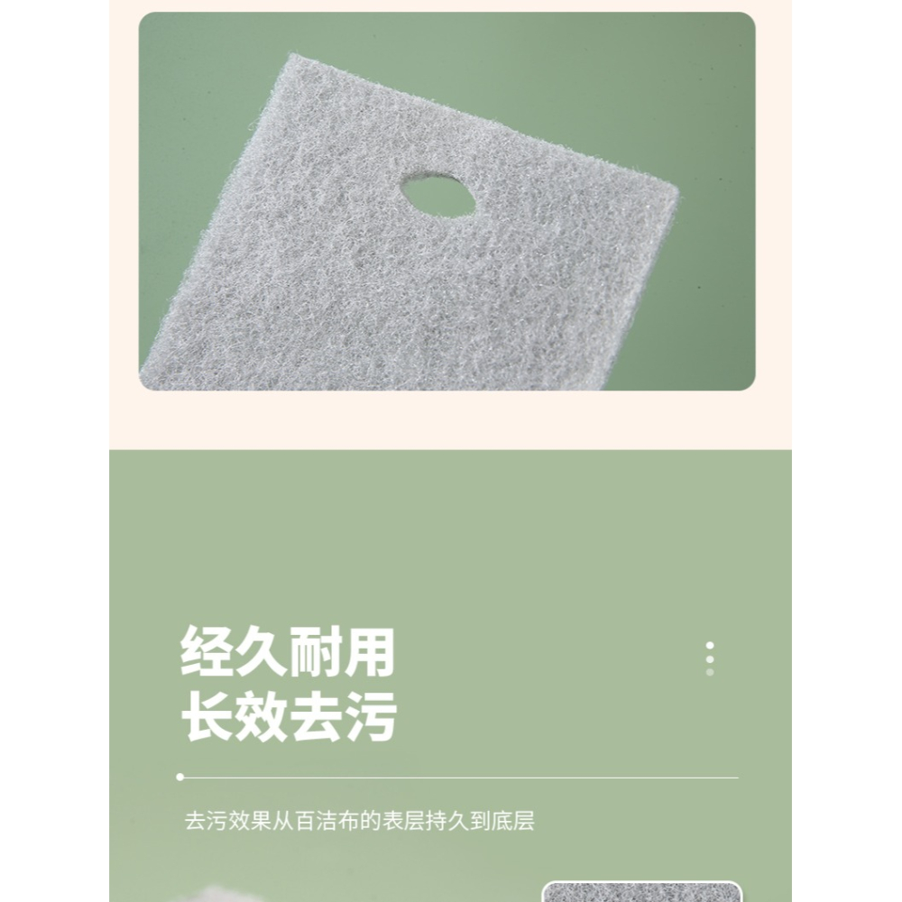 百潔布廚房專用刷碗海綿塊洗碗刷鍋神器家用清潔工具抹布不易沾油-細節圖8