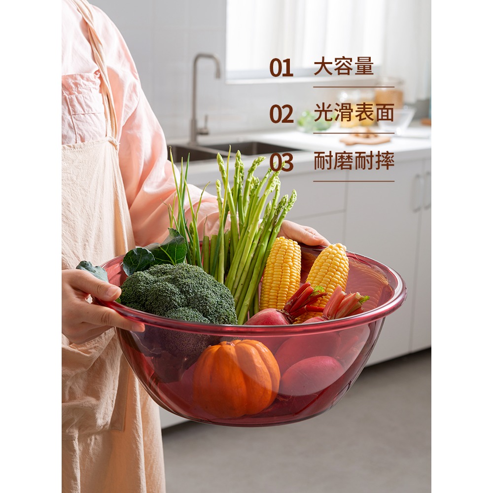 洗臉盆學生宿舍用女生塑料洗衣盆家用大號加厚耐用透明塑料小盆子-細節圖2