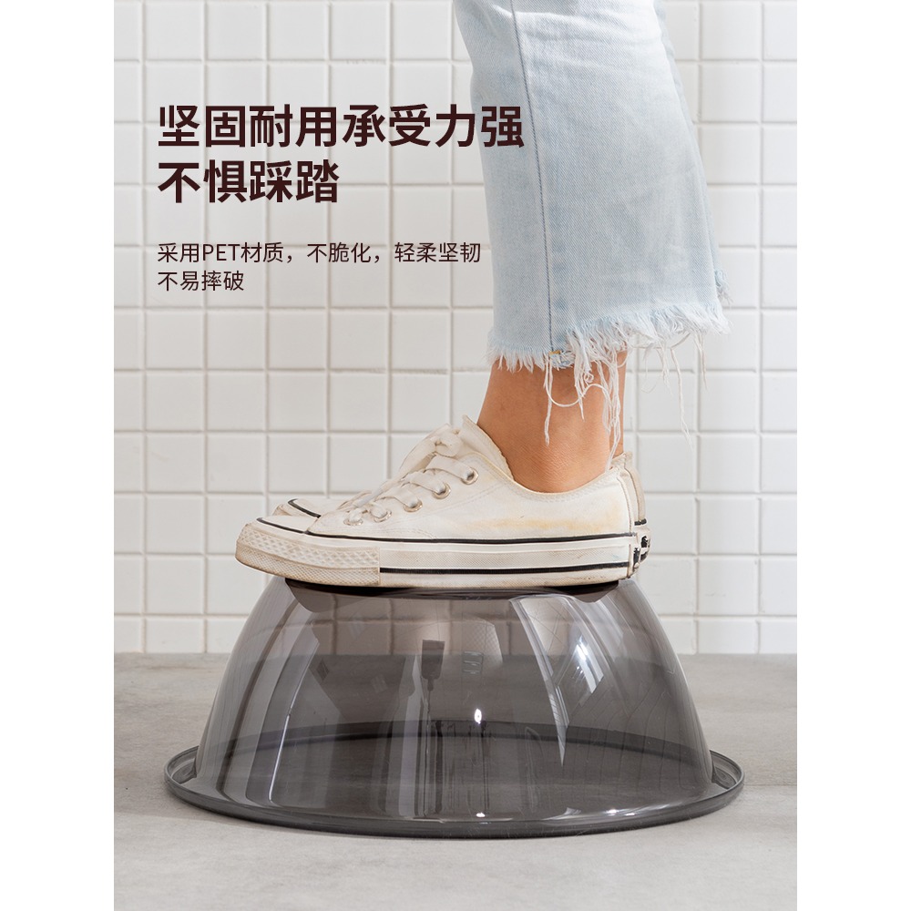 洗臉盆學生宿舍用女生塑料洗衣盆家用大號加厚耐用透明塑料小盆子-細節圖4