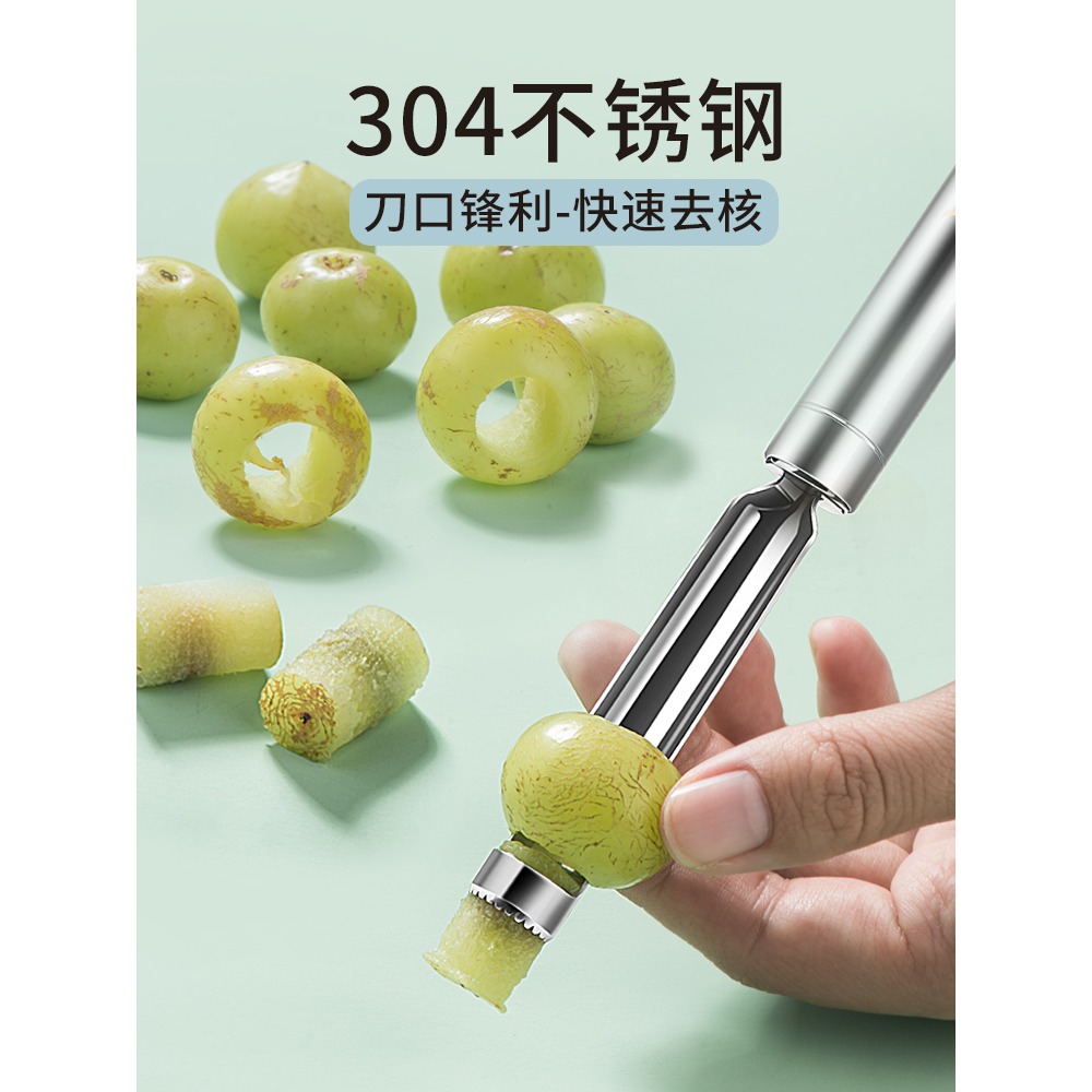 油柑去核器304不銹鋼餘柑果 手作去油甘核神器山楂楊梅蘋果取胡-細節圖2