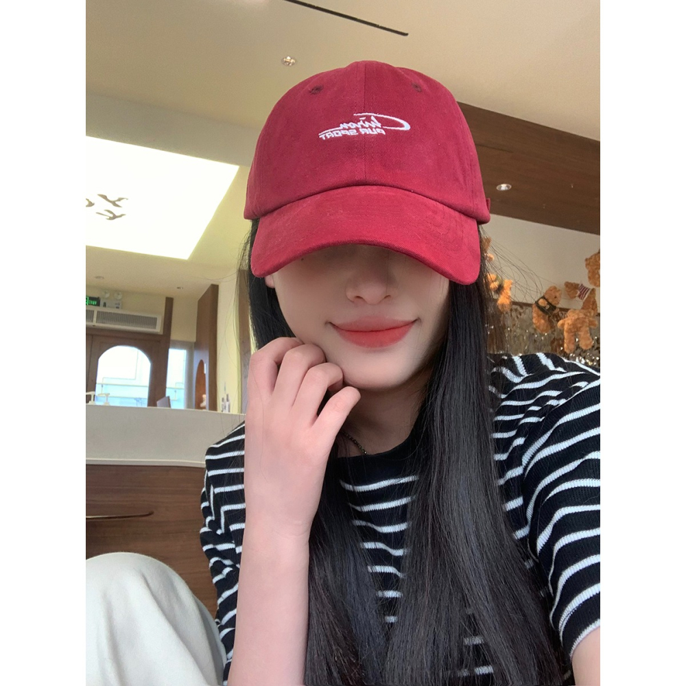 深頂大頭圍棒球帽女春夏2024新款時尚刺繡顯臉小加大寬檐鴨舌帽-細節圖3