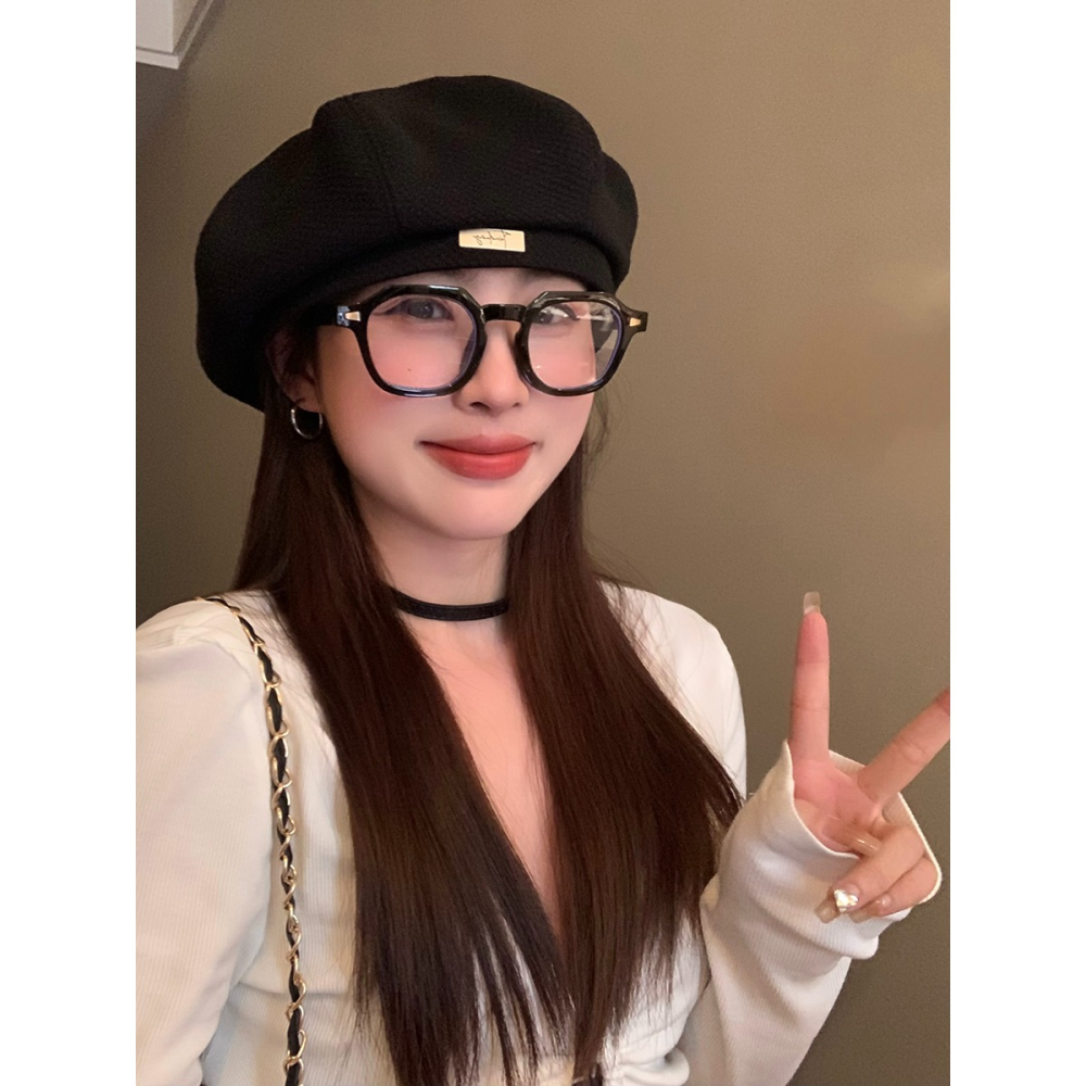 韓版ins貝雷帽女春季2024新款大頭圍顯臉小帽子文藝畫家帽雲朵帽-細節圖2