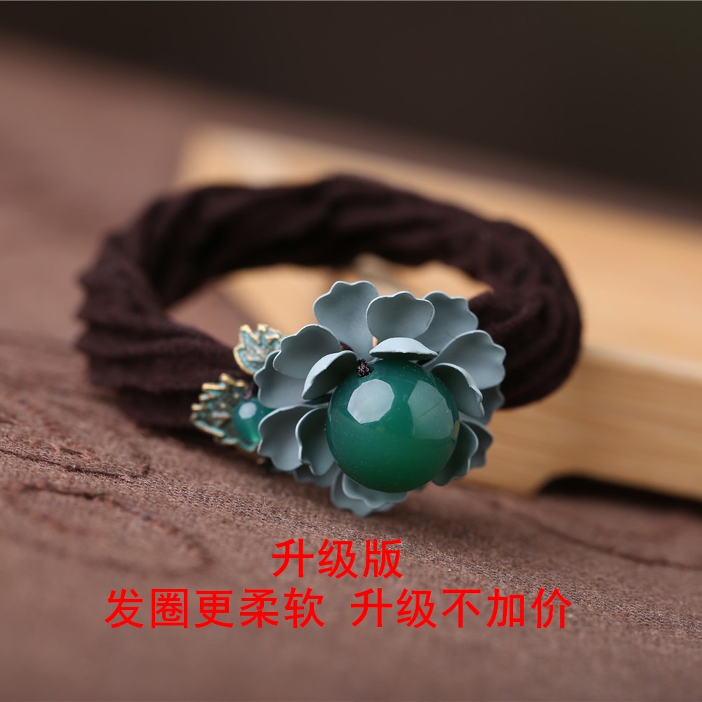 復古頭飾古風發飾發繩成人飾品頭繩皮筋網紅綁馬尾的扎頭發發圈女-細節圖2