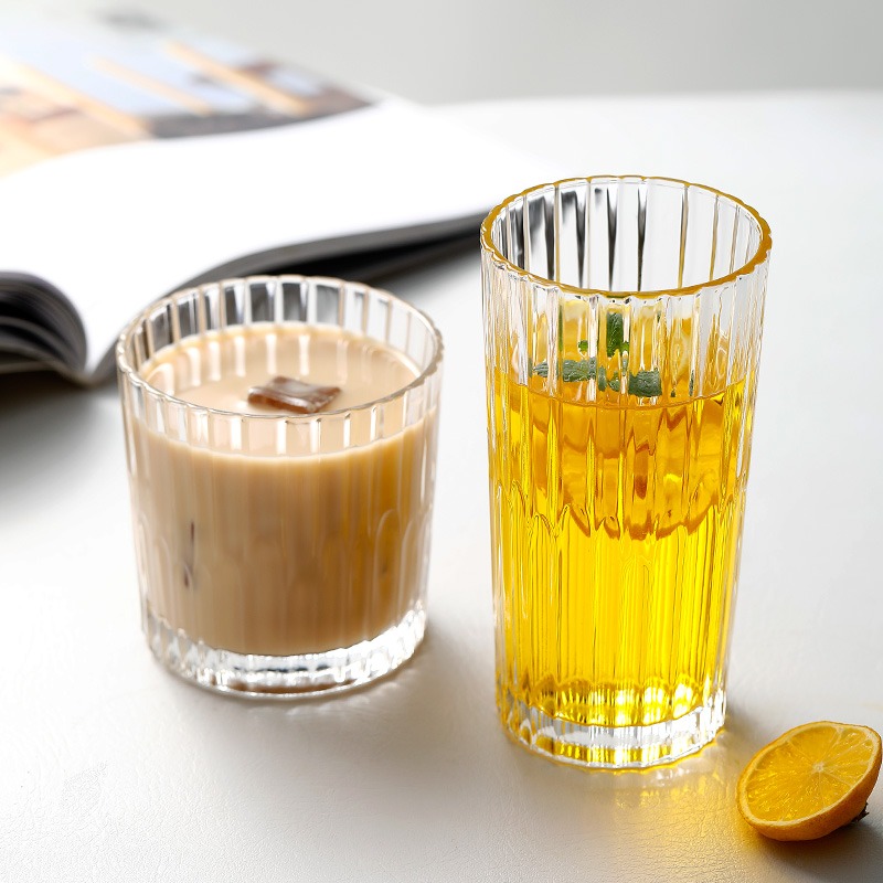 咖啡杯耐熱玻璃杯ins風女果汁飲料杯復古啤酒威士忌杯高顏值水杯-細節圖5
