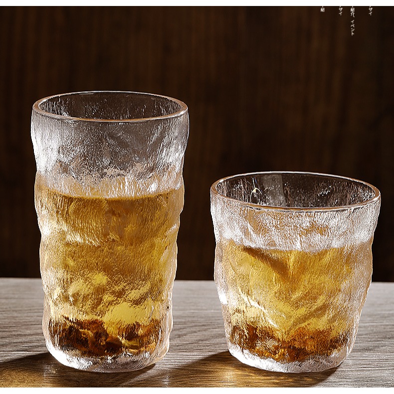 冰川紋玻璃杯高顏值水杯ins風漸變咖啡杯女夏果汁飲料杯子啤酒杯-細節圖9