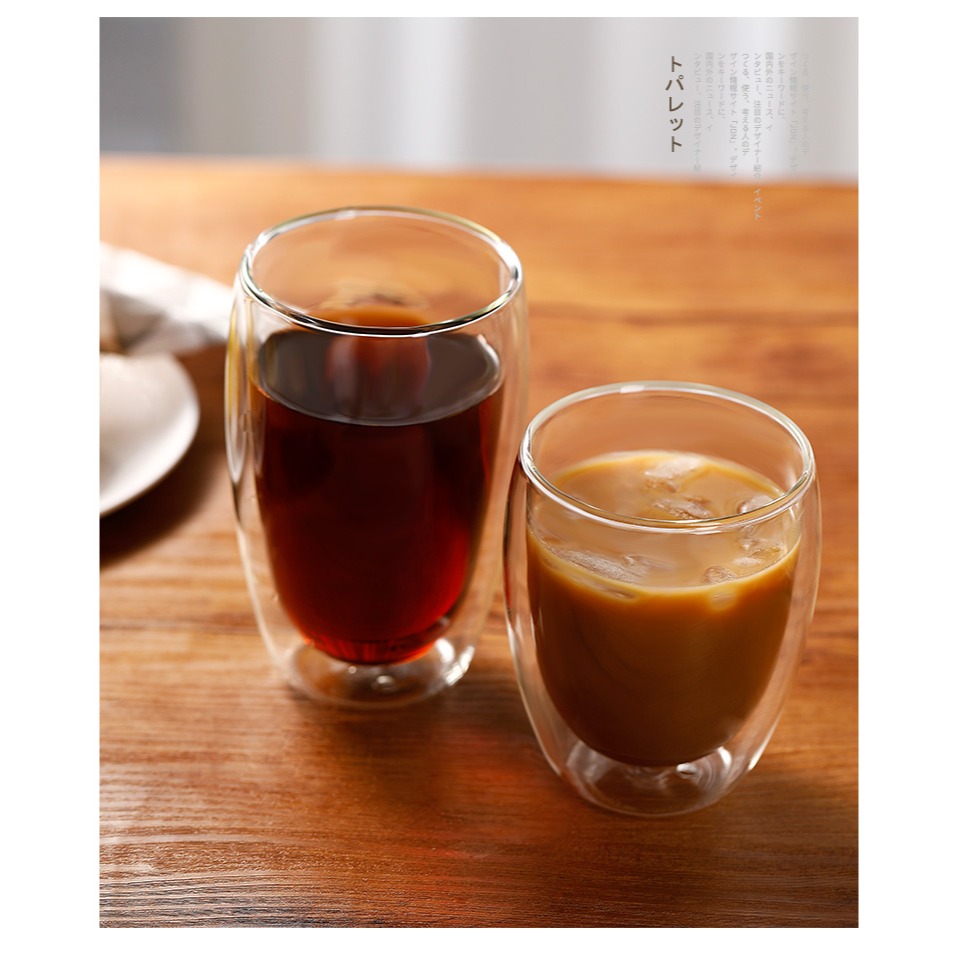 雙層耐熱玻璃杯咖啡杯家用隔熱水杯牛奶杯帶蓋茶杯個人專用果汁杯-細節圖10