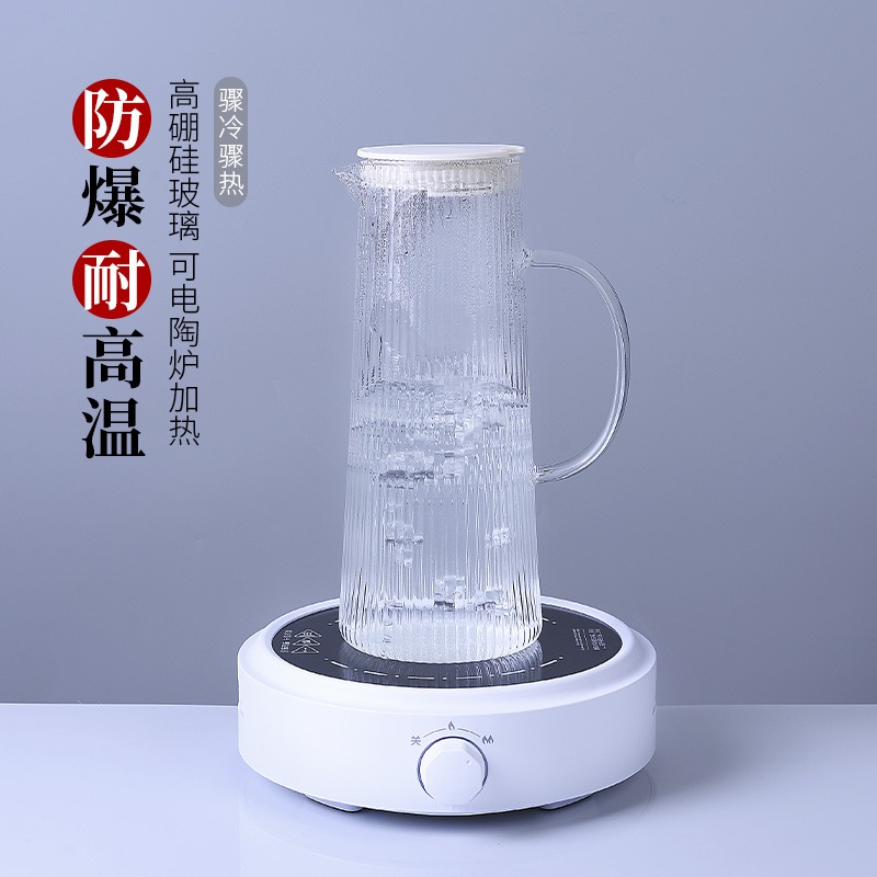 高顏值玻璃冷水壺水杯套裝家用耐高溫涼水壺涼白開水壺大容量扎壺-細節圖2