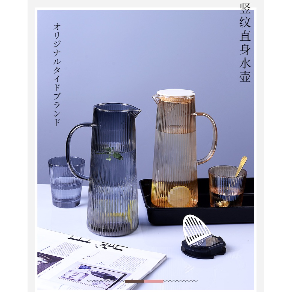 高顏值玻璃冷水壺水杯套裝家用耐高溫涼水壺涼白開水壺大容量扎壺-細節圖6