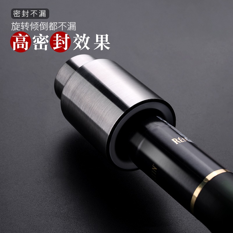 紅酒瓶塞子抽真空不銹鋼葡萄酒瓶蓋塞硅膠密封酒塞密封口塞瓶蓋-細節圖3