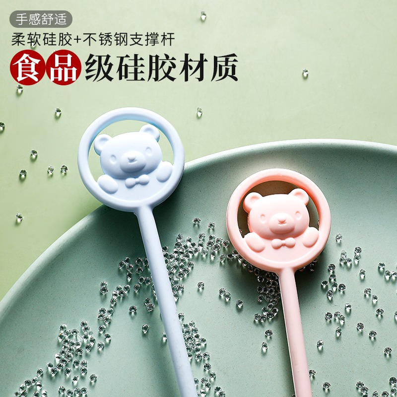 奶粉攪拌棒嬰兒攪奶棒沖奶粉神器攪拌器長柄硅膠蜂蜜勺咖啡攪拌棍-細節圖2