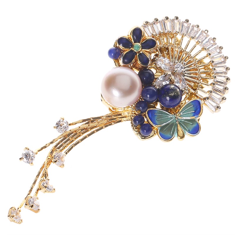 煙雨江南古風高檔氣質胸針女復古毛衣別針防走光胸花百搭開衫扣-細節圖5