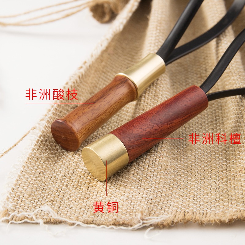 翎管竹節銅木鑰匙鏈掛件創意個性男士女士汽車鑰匙扣圈環包包掛飾-細節圖2