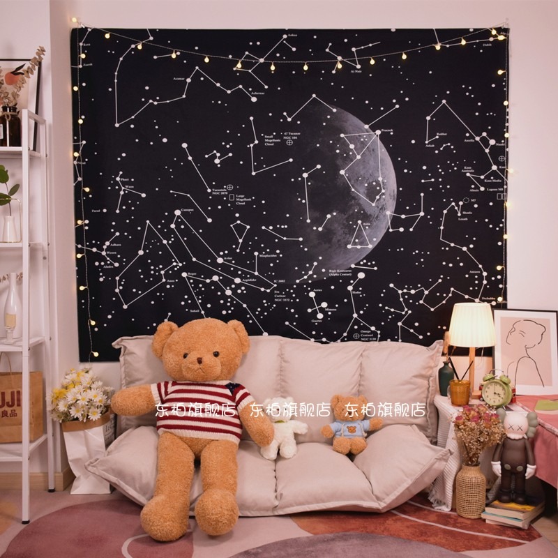 背景布ins掛布 星座星系臥室牀頭墻布租房宿舍改造裝飾掛毯大-細節圖3