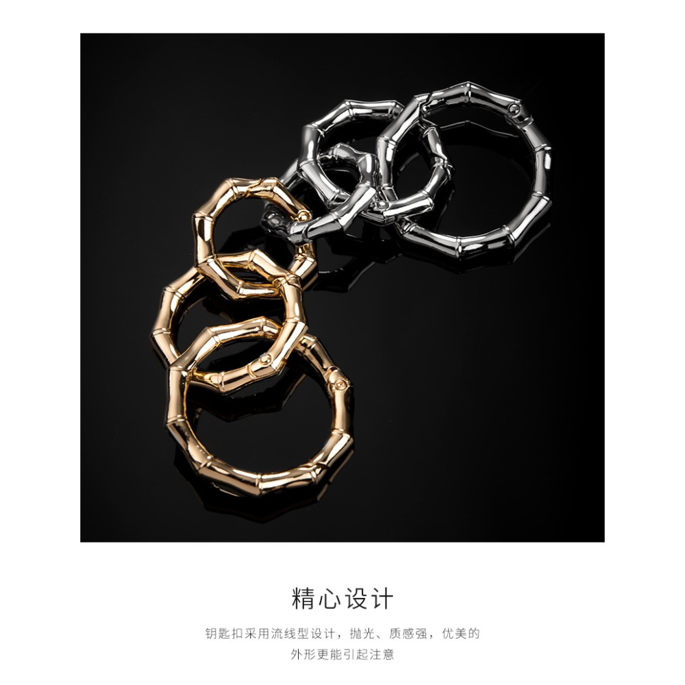3個套裝 多邊形開口圈鑰匙扣配件彈簧圈創意個性網紅DIY掛件材料-細節圖7
