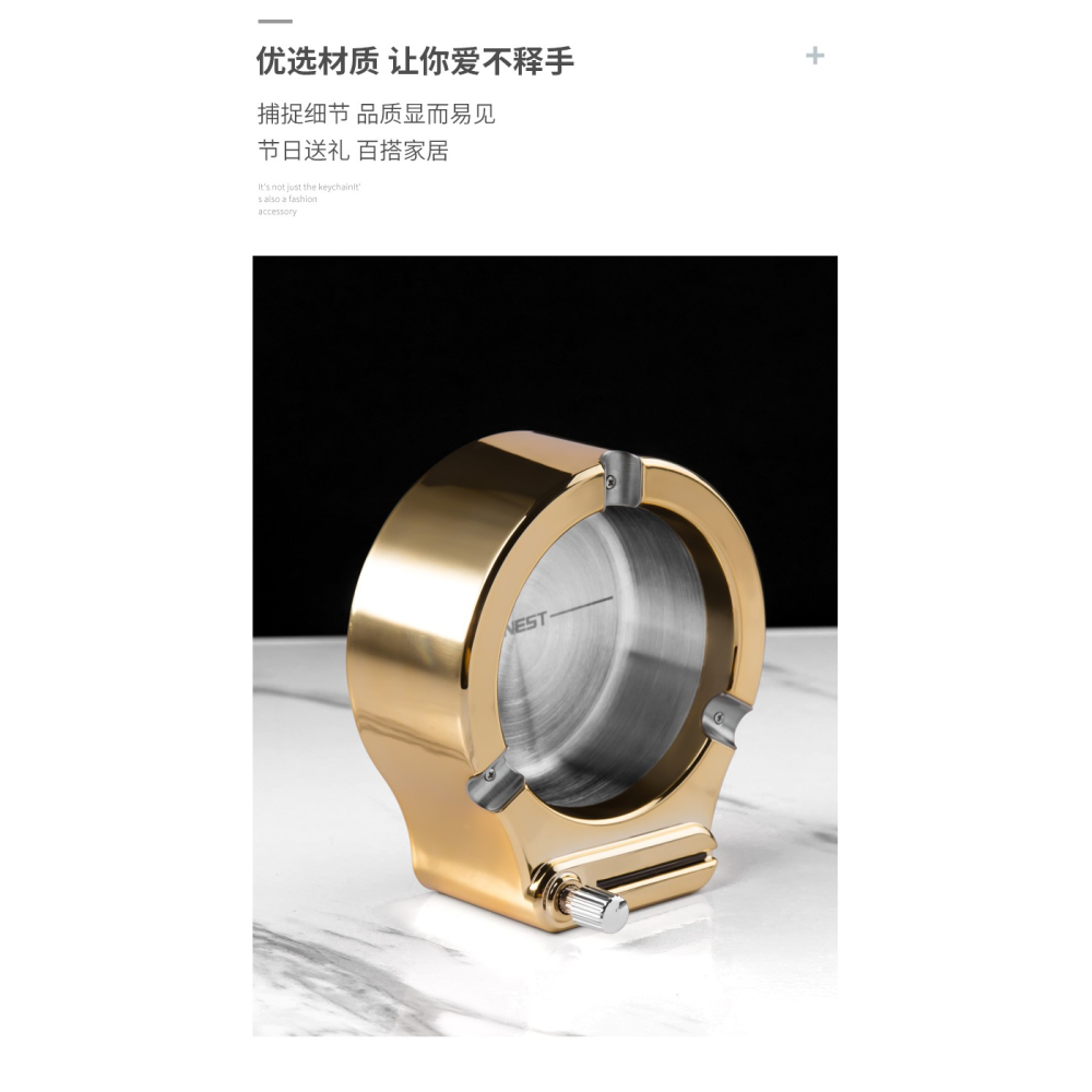 萬次火柴煙灰缸 不銹鋼創意打火機煙缸室內桌面點煙器辦公室擺件-細節圖9