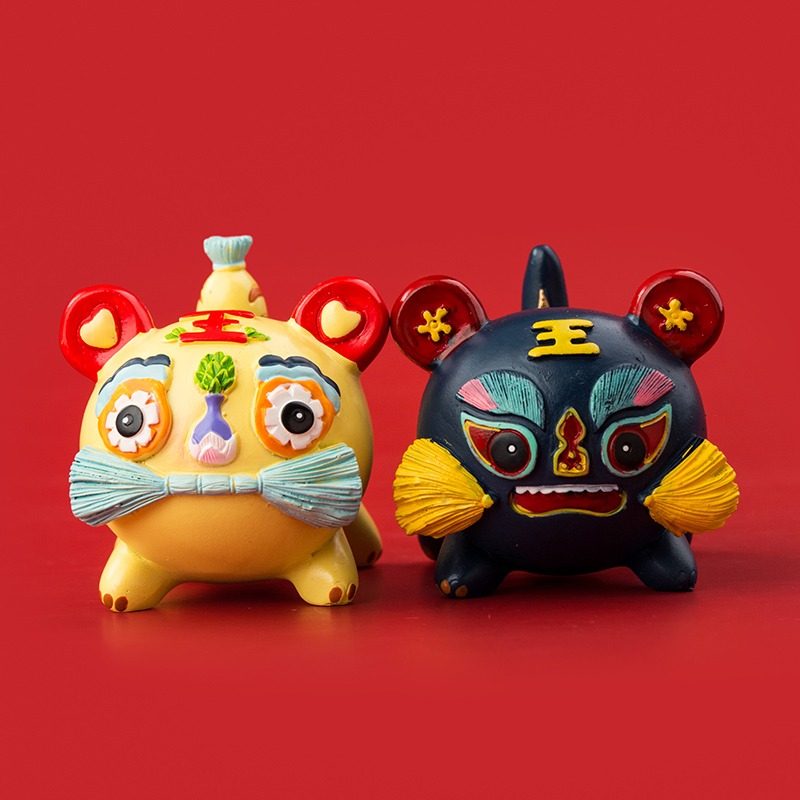 老虎創意驚喜盲盒 可愛卡通虎年室內本命年桌面擺件新年小禮物-細節圖3