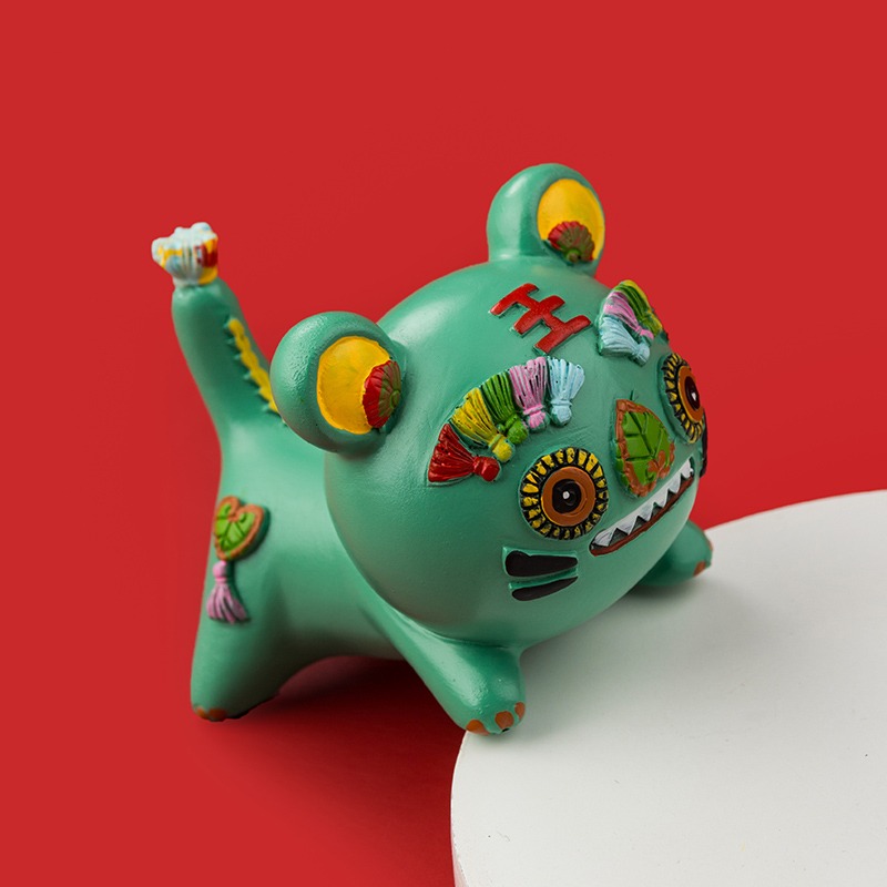 老虎創意驚喜盲盒 可愛卡通虎年室內本命年桌面擺件新年小禮物-細節圖4