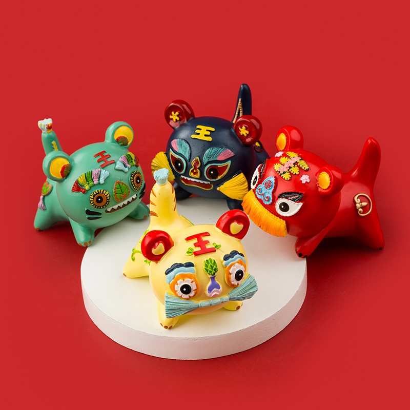 老虎創意驚喜盲盒 可愛卡通虎年室內本命年桌面擺件新年小禮物-細節圖5