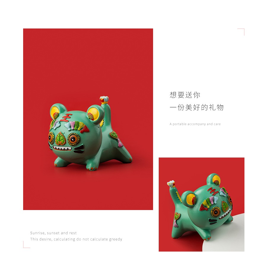 老虎創意驚喜盲盒 可愛卡通虎年室內本命年桌面擺件新年小禮物-細節圖10