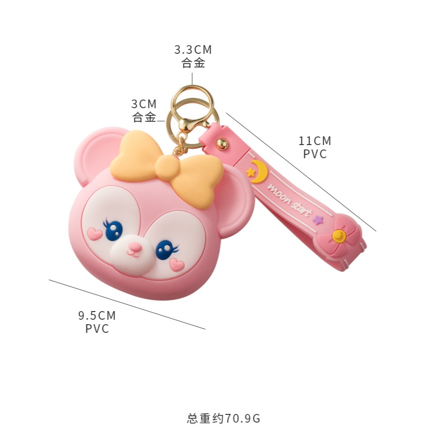 可愛卡通零錢包鑰匙扣掛件創意網紅硬幣包迷你收納包鏈匙圈環掛飾-細節圖7