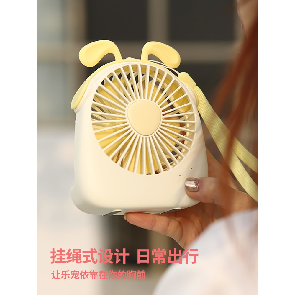 手持usb小風扇迷你可充電學生隨身便攜式宿舍牀上手拿小型小電風扇辦公室電池嬰兒手握桌面臺式大風力-細節圖3