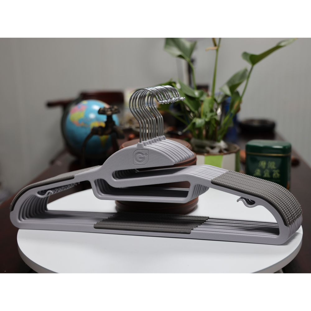 電視購物G+好物多功能防滑塑料衣架無痕防肩角家用陽臺成人衣撐-細節圖6