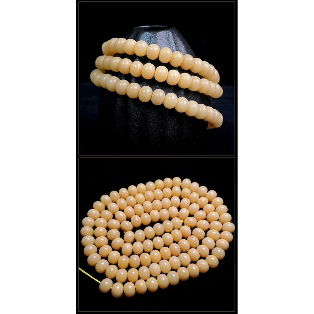 白玉菩提根蘋果珠算盤珠108佛珠文玩手串配飾高拋玉化菩提根批發-細節圖9