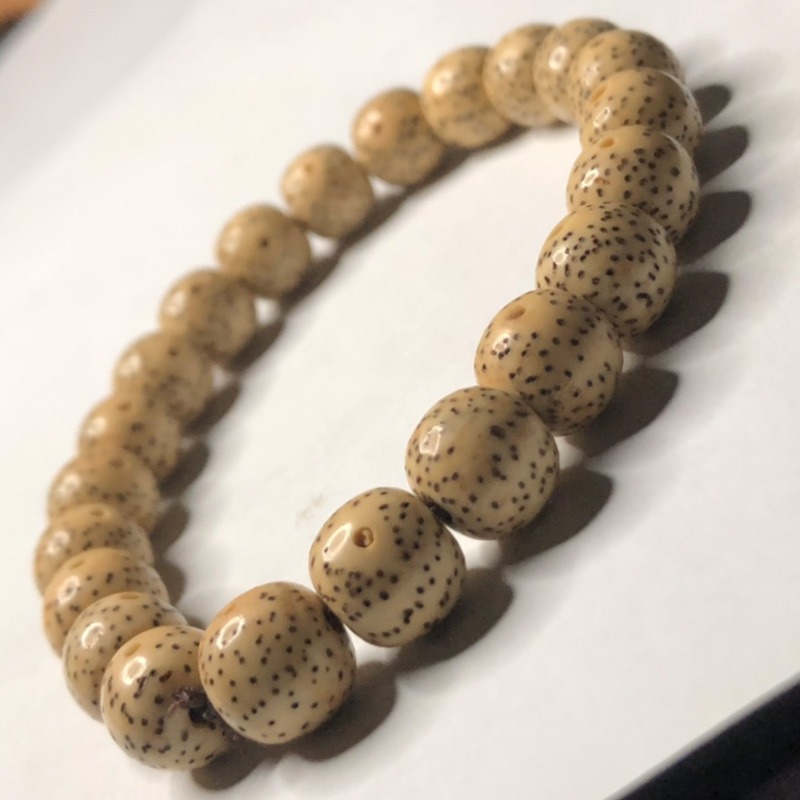 海南星月菩提子手串素珠單圈文玩佛珠雞油黃陳籽男女情侶桶珠手鏈-細節圖3