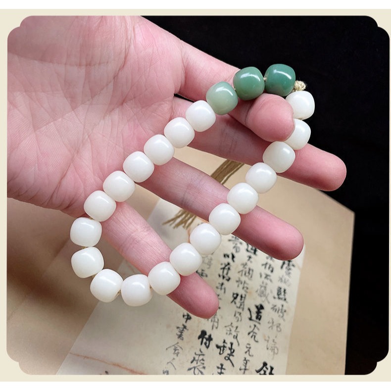 白玉菩提根手串高拋老桶型菩提子佛珠手持文玩手串個性男女手鏈-細節圖10